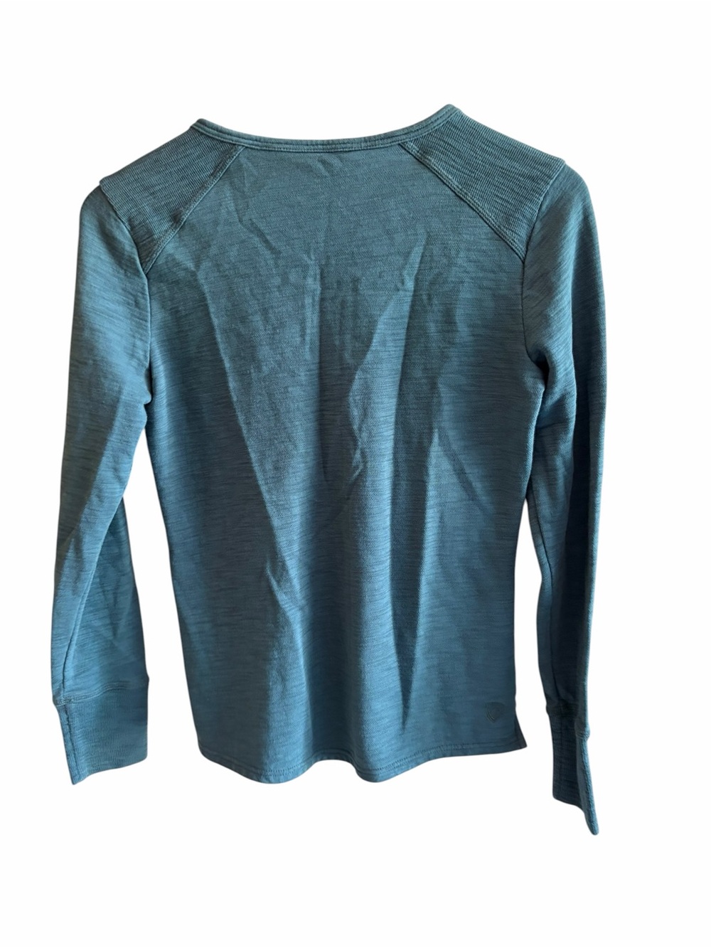 Kuhl Women's Size XS Svenna Blue Long Sleeve Henley Waffle Knit Thermal Top - Picture 2 of 6